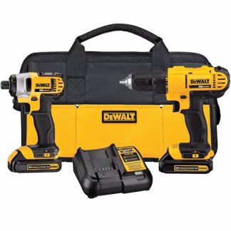 DeWalt 20V Max 1.3ah Drill/Driver & Impact Driver Combo Kit DCK240C2