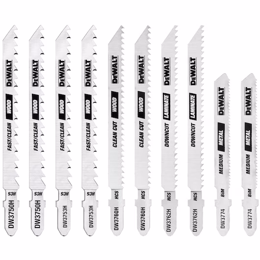 DeWalt Jig Saw Blade Set 10pc DW3741C - Image 2