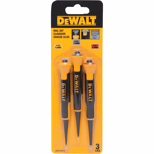 DeWalt Bi-Material Nail Set 1/32, 2/32, & 3/32 DWHT58018 - Image 3